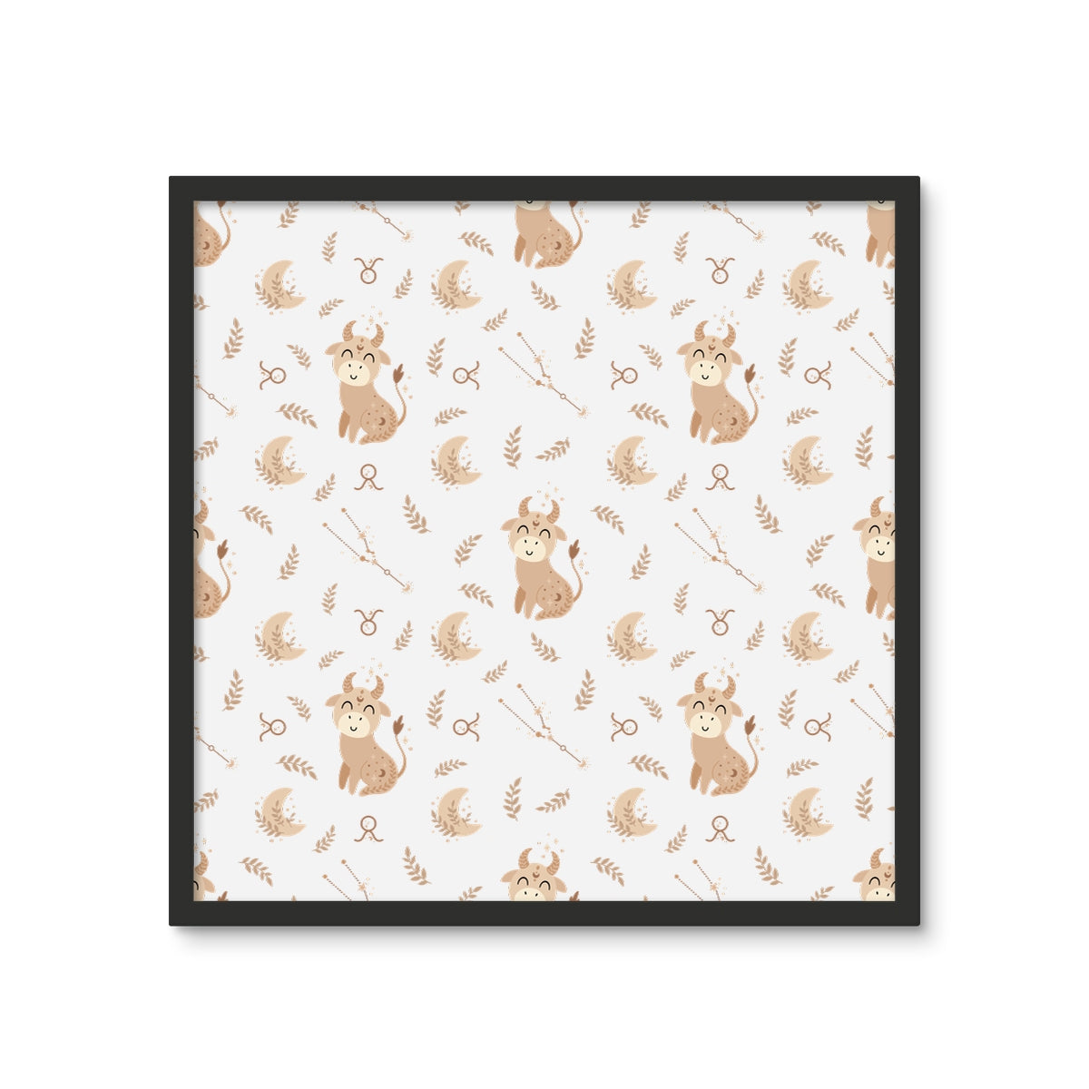 Taurus Pattern Framed Photo Tile