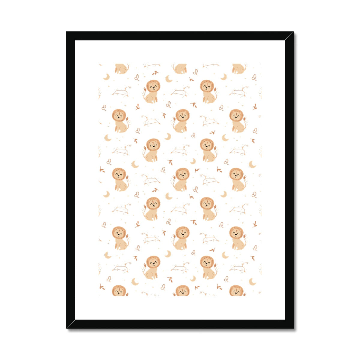 Leo Pattern Framed & Mounted Print