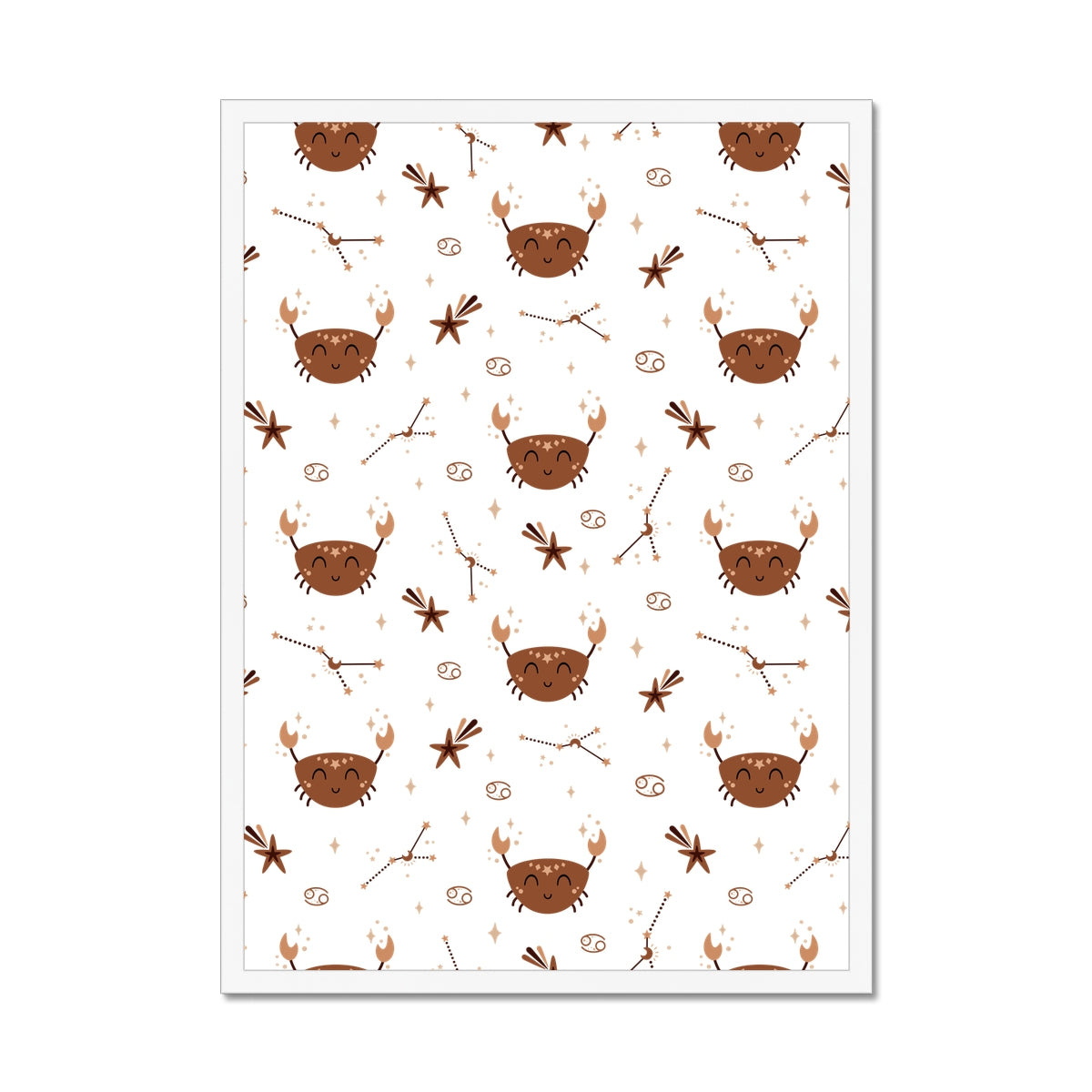 Cancer Pattern Framed Print