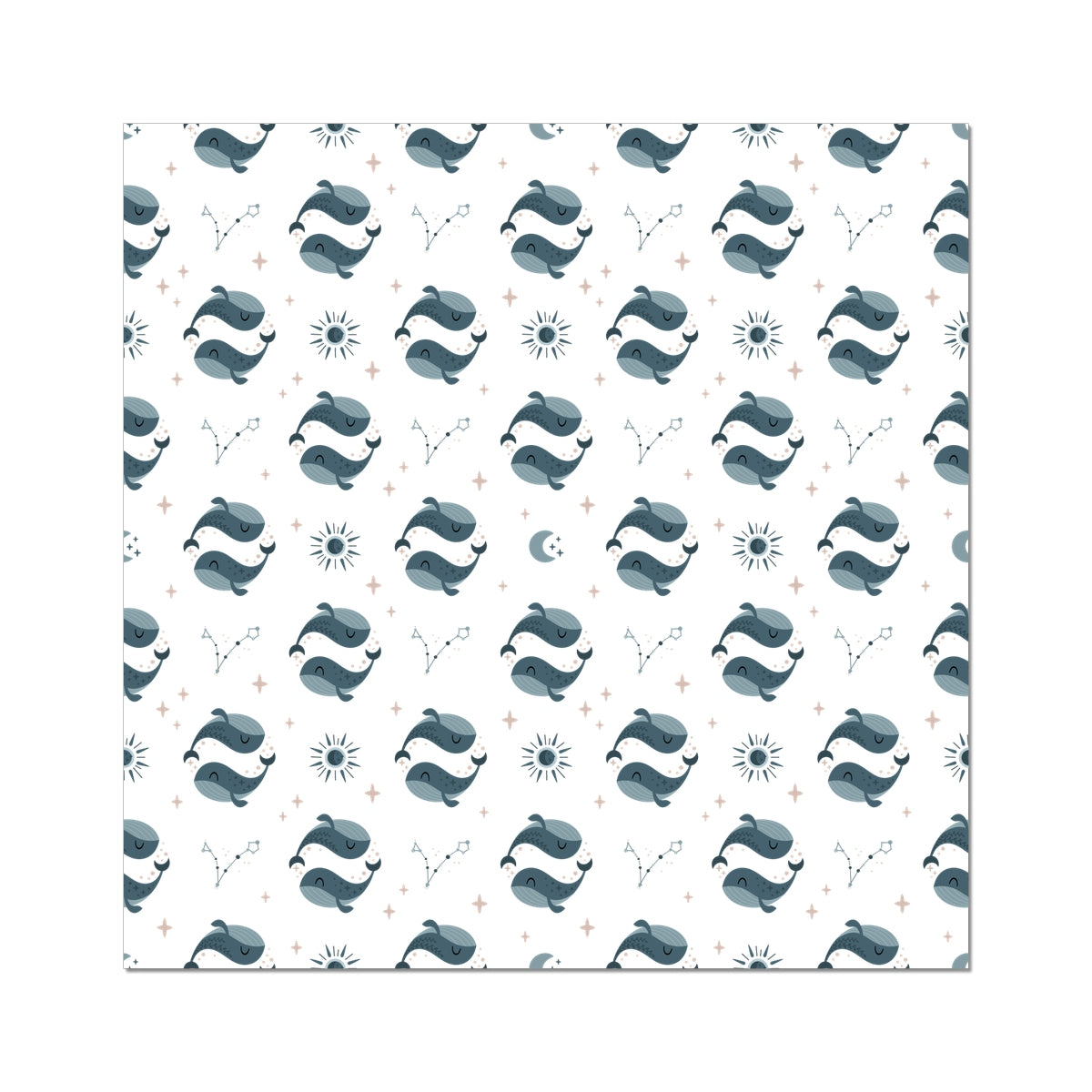 Pisces Pattern Rolled Canvas