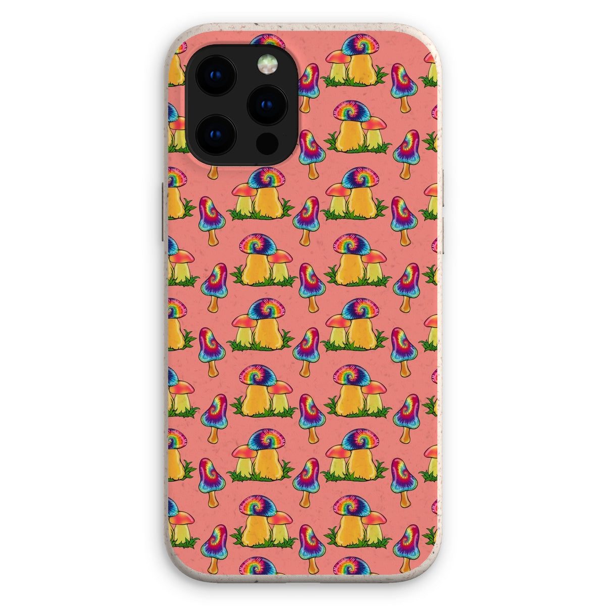 Retro Mushroom Pattern - Pink Eco Phone Case