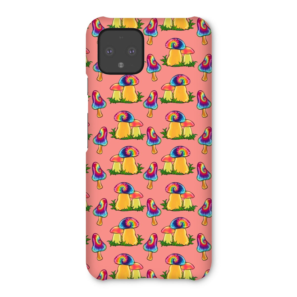 Retro Mushroom Pattern - Pink Snap Phone Case