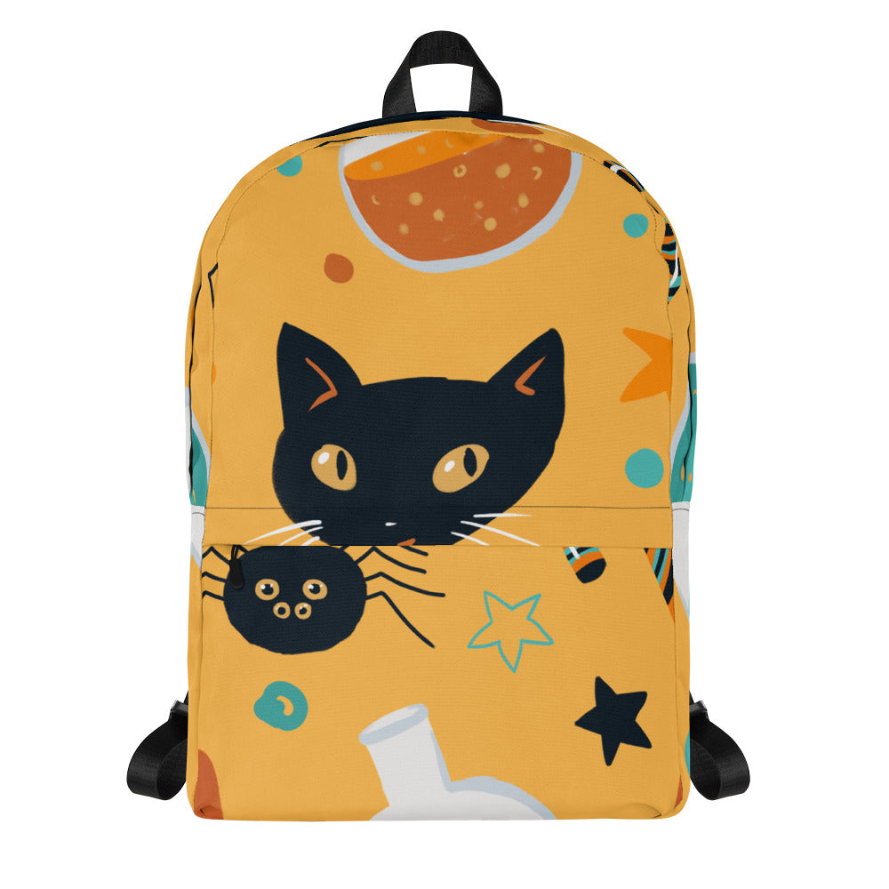 Black Cats Spider Halloween Backpack