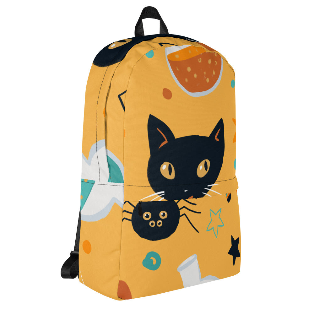 Black Cats Spider Halloween Backpack