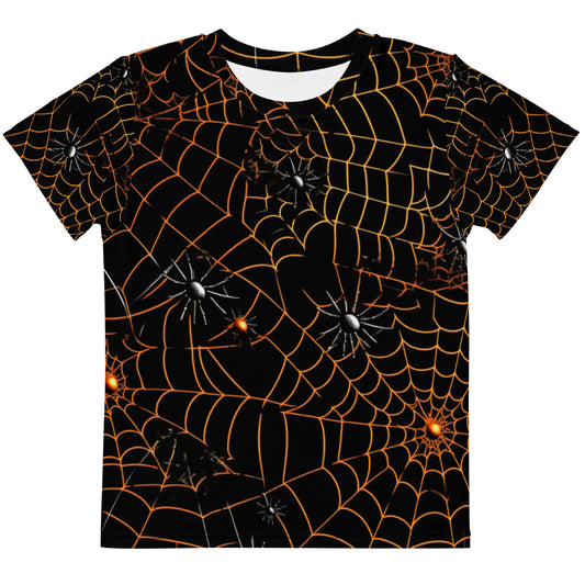 Spiders & Webs Halloween Kids crew neck t-shirt