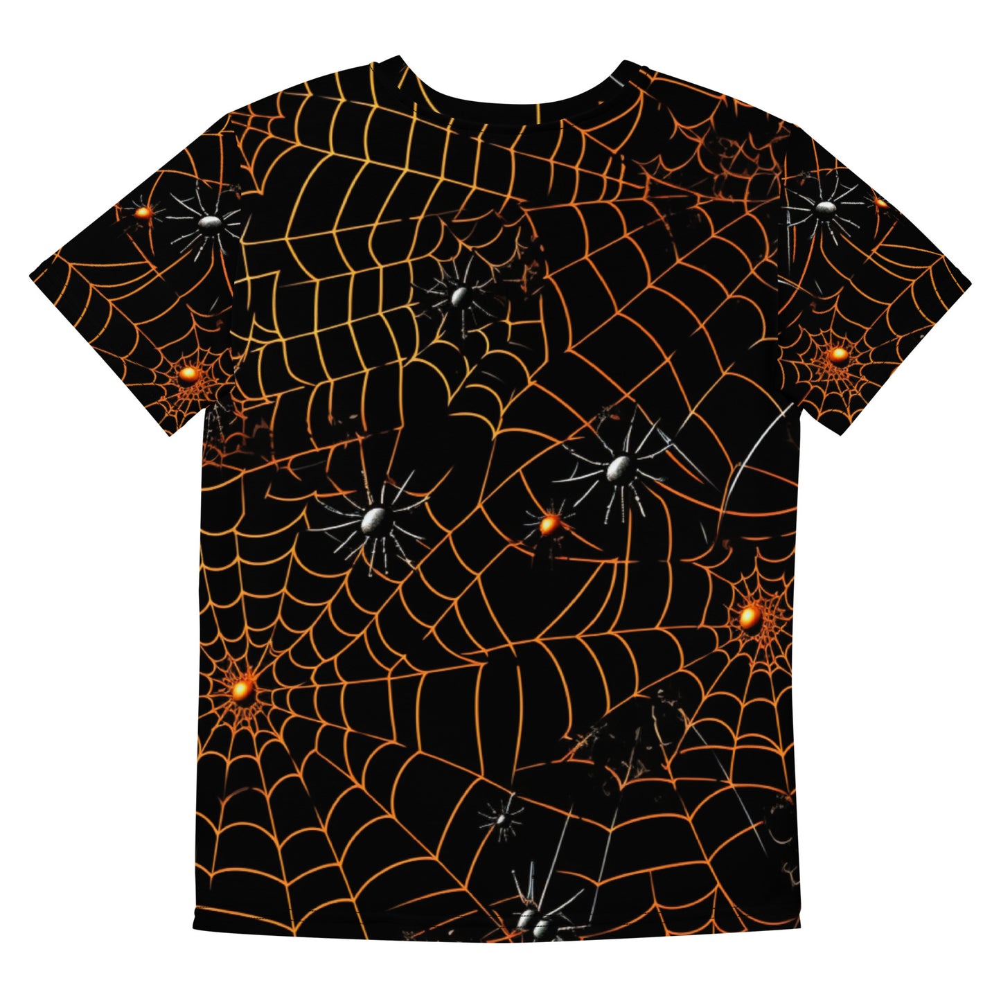 Spiders & Webs Halloween Youth crew neck t-shirt