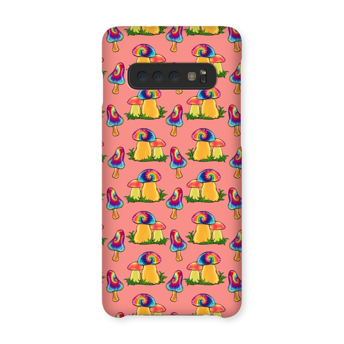 Retro Mushroom Pattern - Pink Snap Phone Case