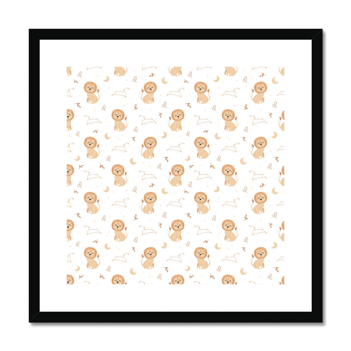 Leo Pattern Framed & Mounted Print