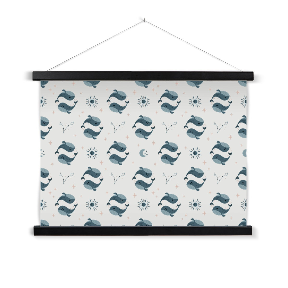 Pisces Pattern Fine Art Print with Hanger