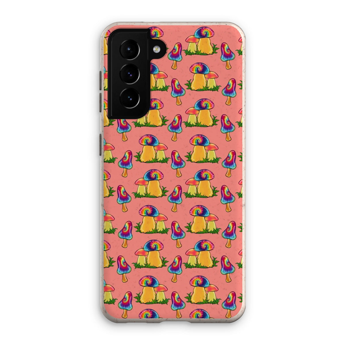 Retro Mushroom Pattern - Pink Eco Phone Case