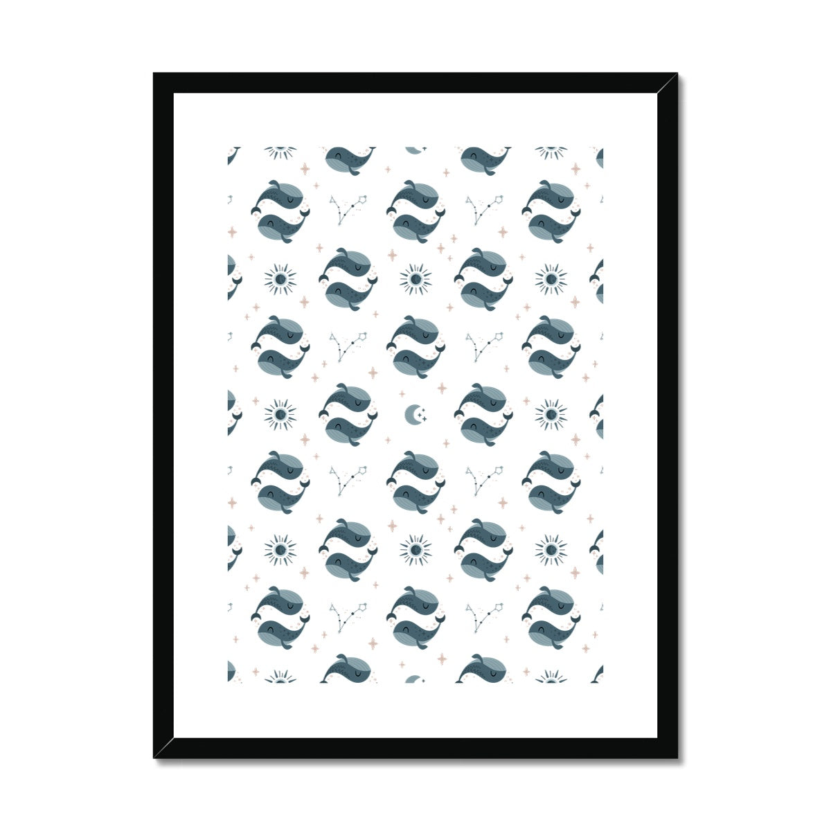 Pisces Pattern Framed & Mounted Print