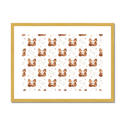 Gemini Pattern Antique Framed & Mounted Print