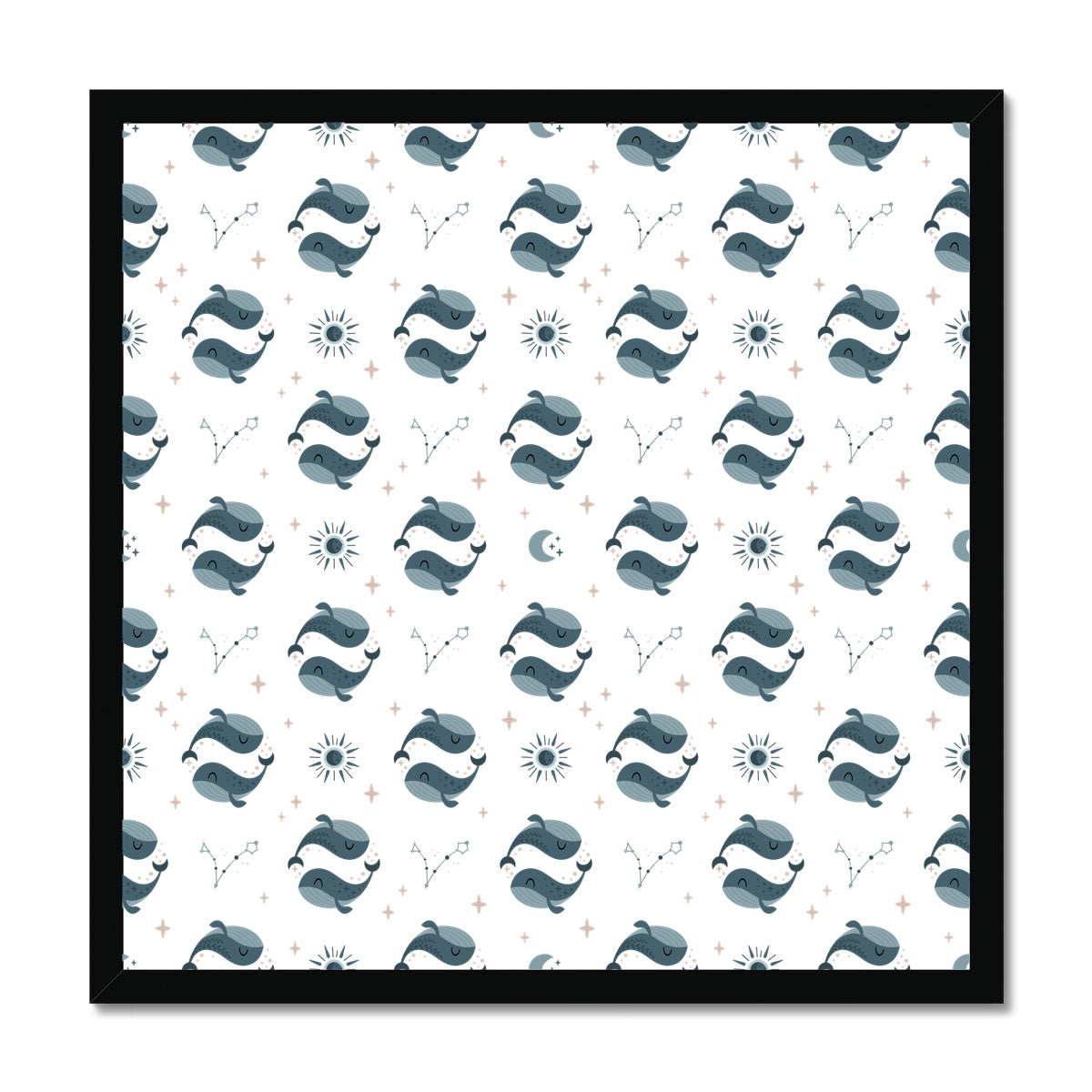 Pisces Pattern Framed Print