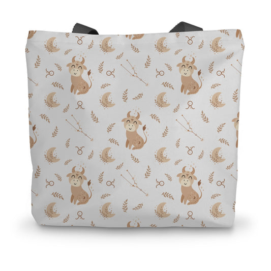 Taurus Pattern Canvas Tote Bag