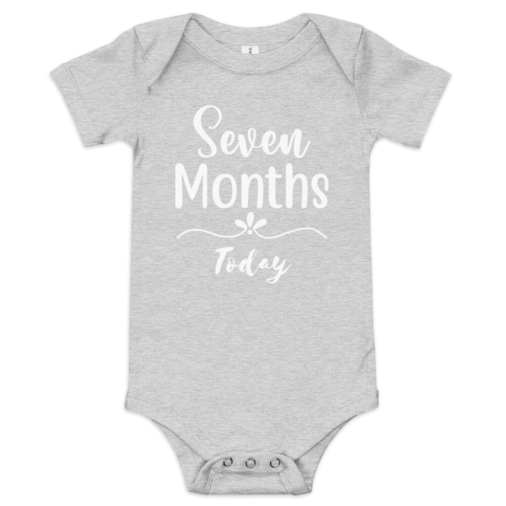 Seven Months Today  Baby short sleeve one piece