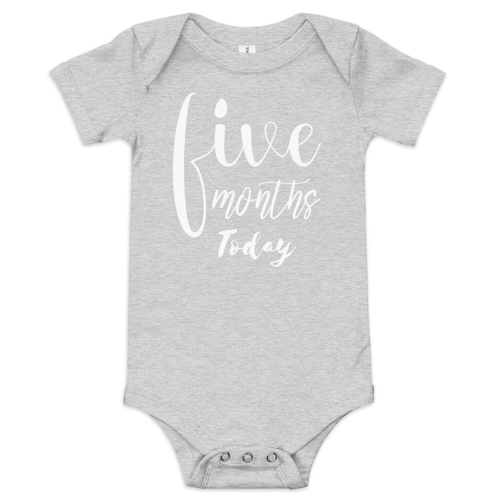 Five Months Today Baby short sleeve one piece