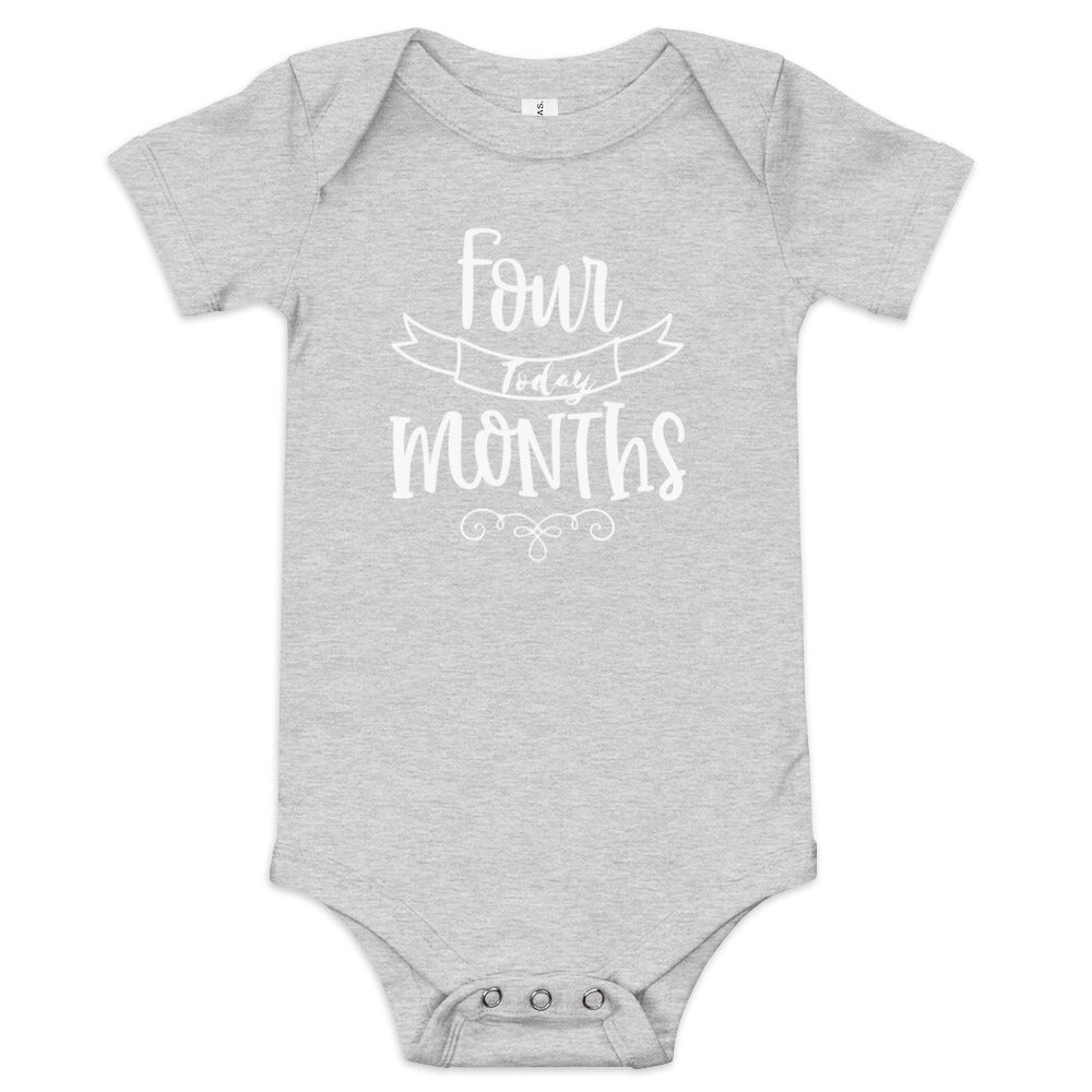 Four Months Today Baby short sleeve one piece