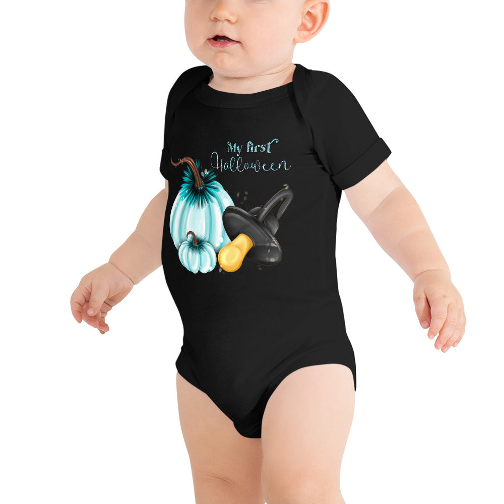 My First Halloween Blue Baby short sleeve one piece