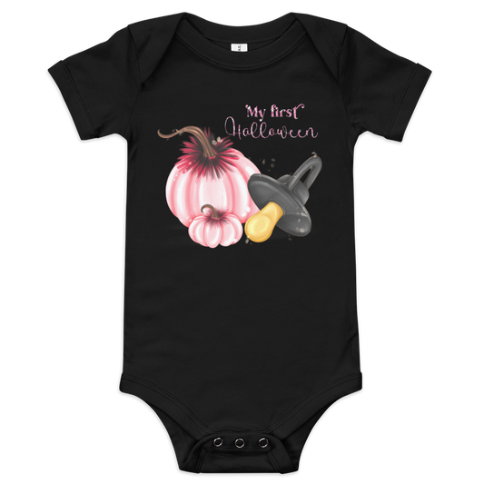 My First Halloween Pink Baby short sleeve one piece