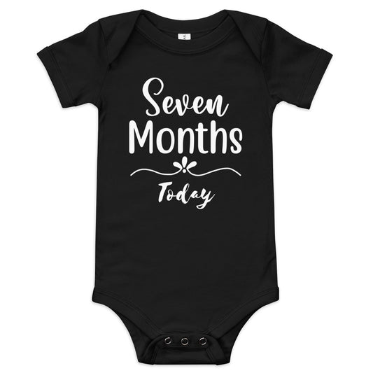 Seven Months Today  Baby short sleeve one piece
