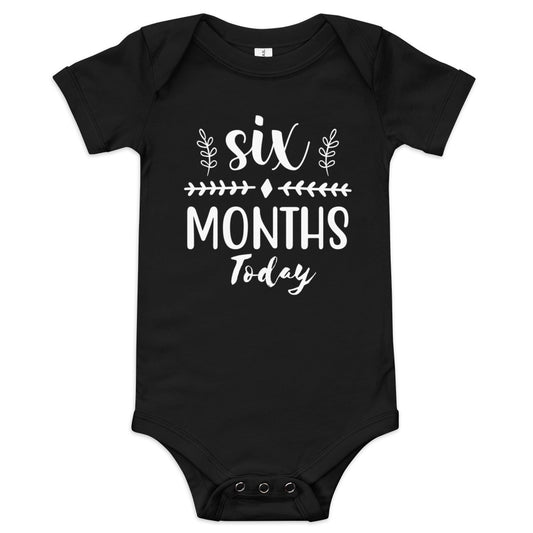 Six Months Today Baby short sleeve one piece