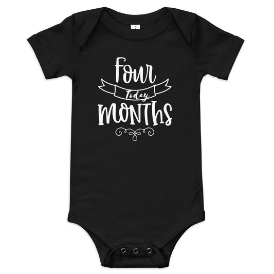 Four Months Today Baby short sleeve one piece