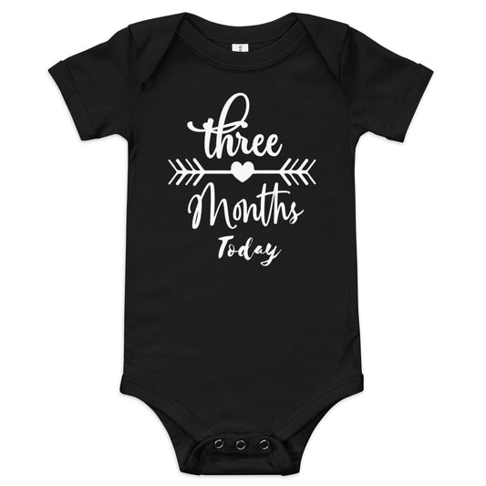 Three Months Today Baby short sleeve one piece