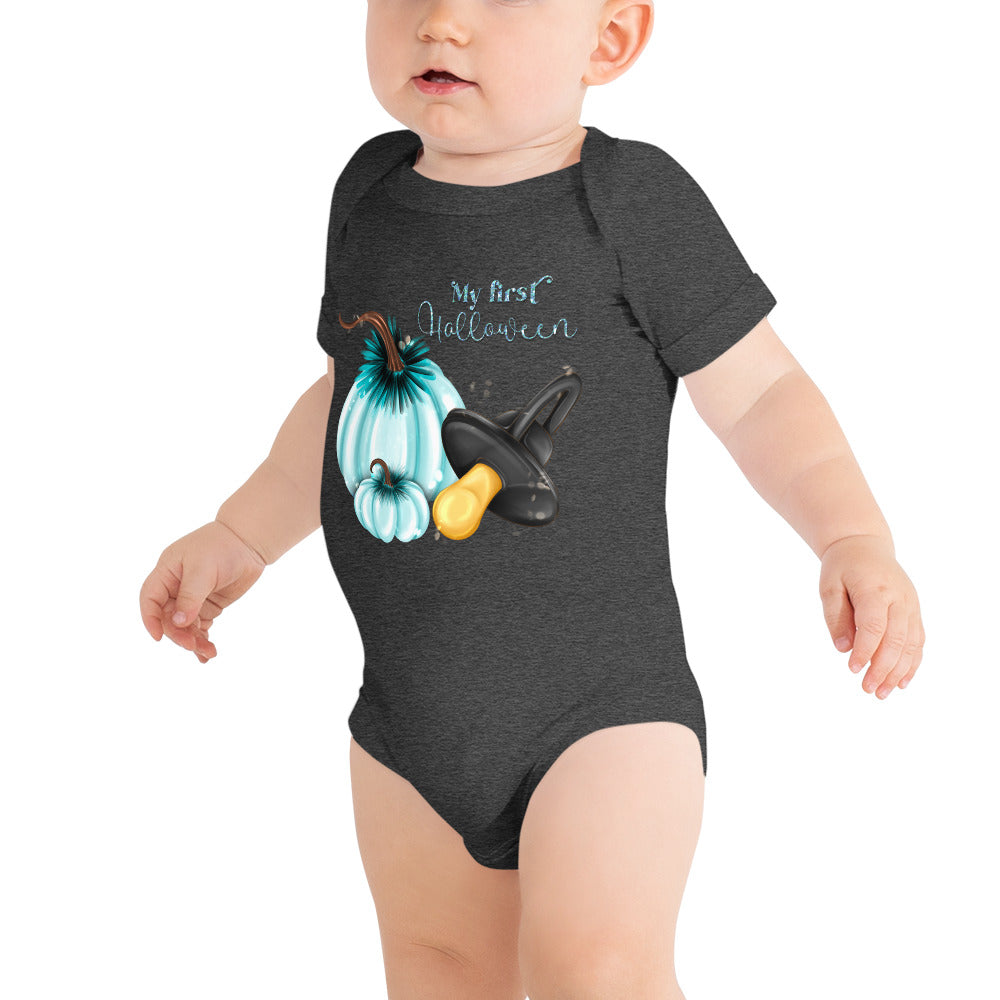 My First Halloween Blue Baby short sleeve one piece