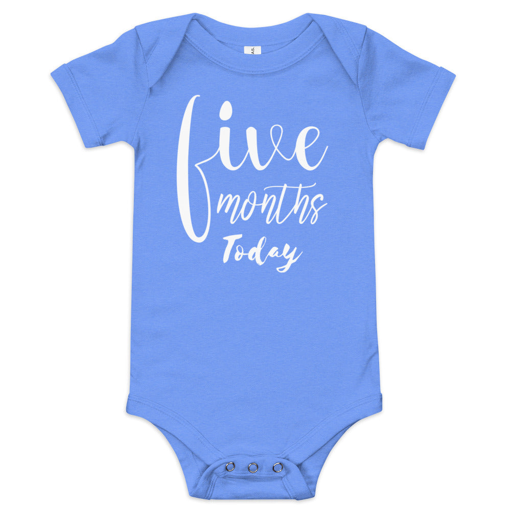 Five Months Today Baby short sleeve one piece