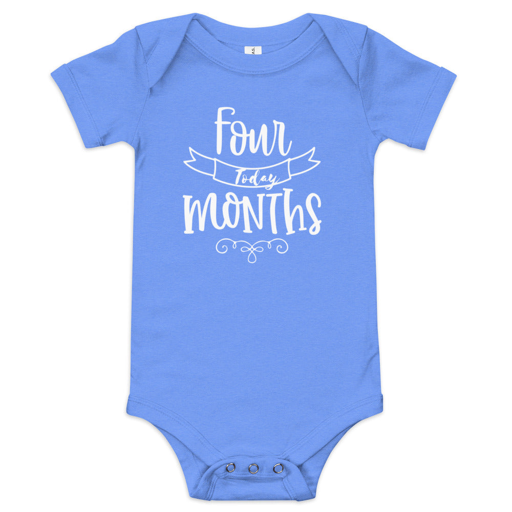 Four Months Today Baby short sleeve one piece