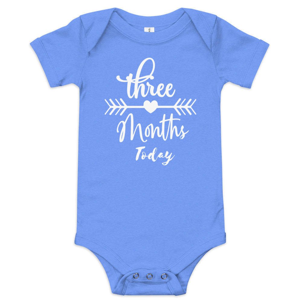 Three Months Today Baby short sleeve one piece