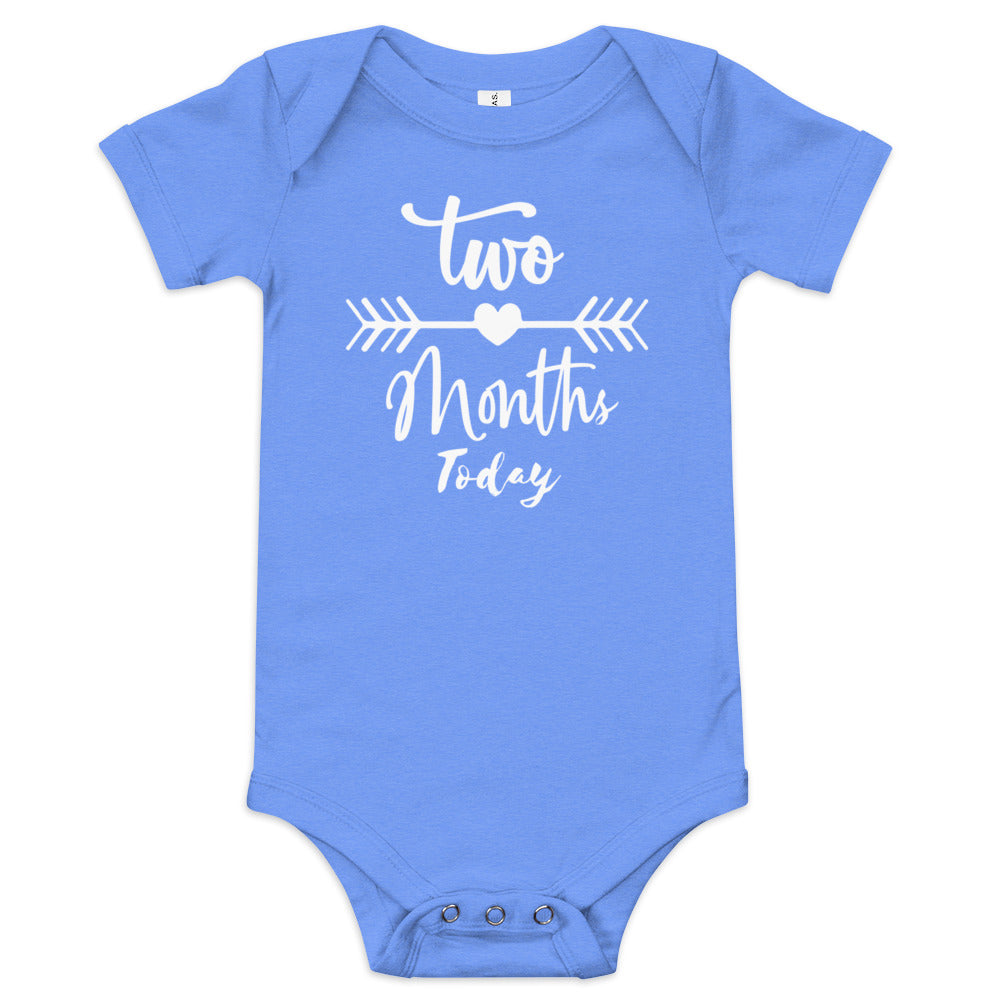 Two Months Today Baby short sleeve one piece