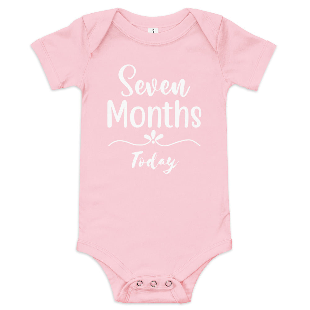 Seven Months Today  Baby short sleeve one piece