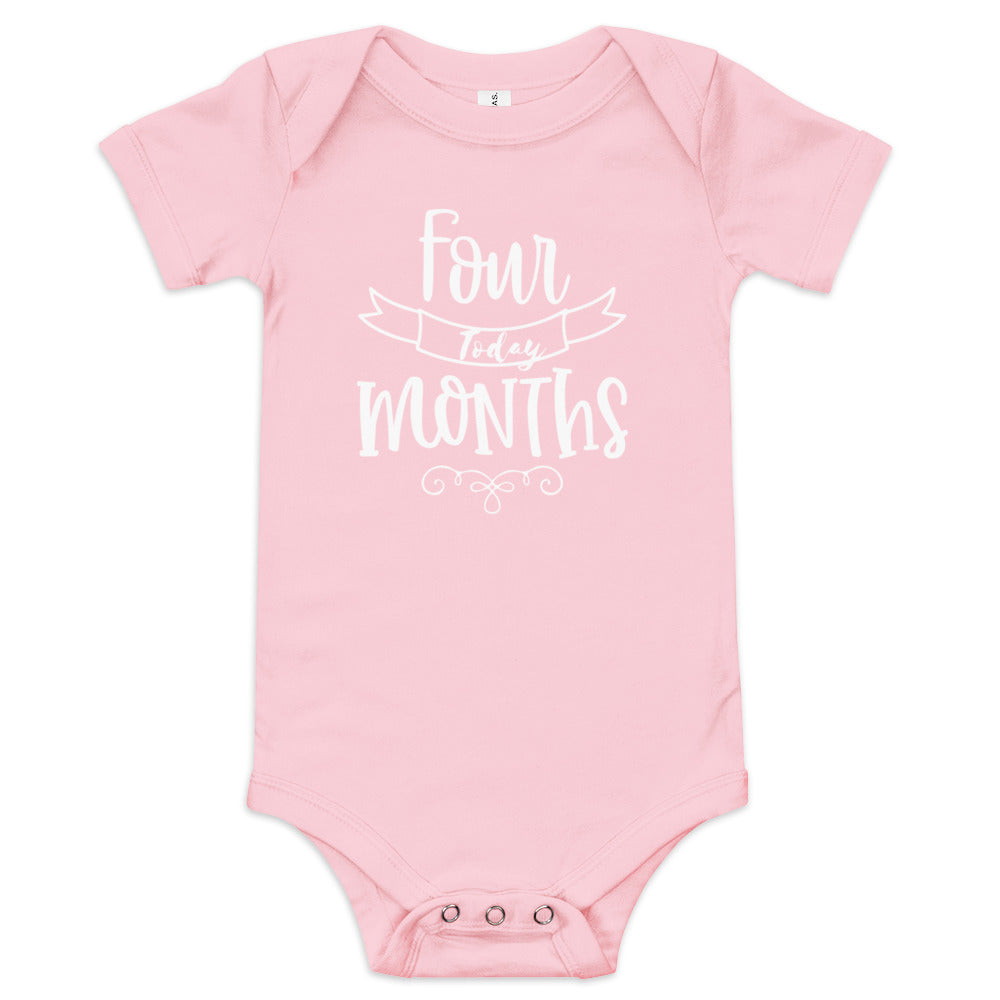 Four Months Today Baby short sleeve one piece