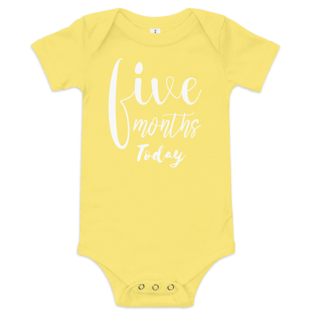 Five Months Today Baby short sleeve one piece