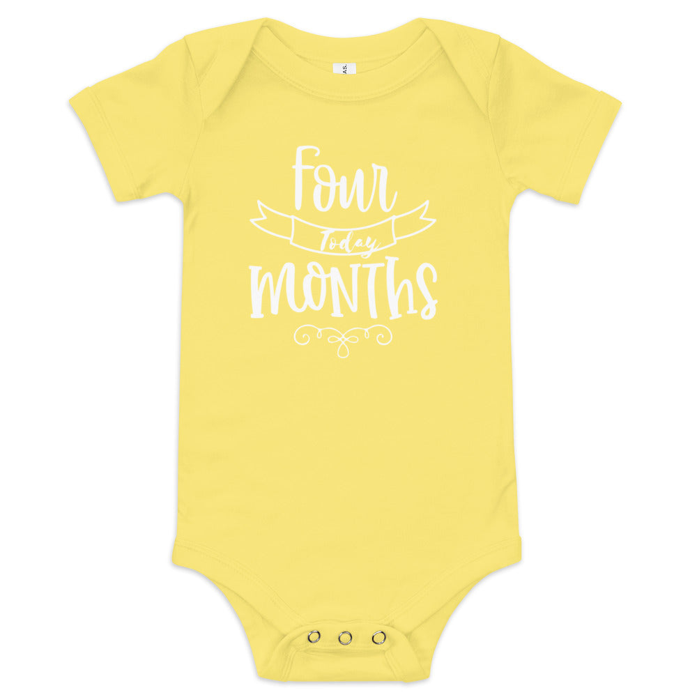 Four Months Today Baby short sleeve one piece