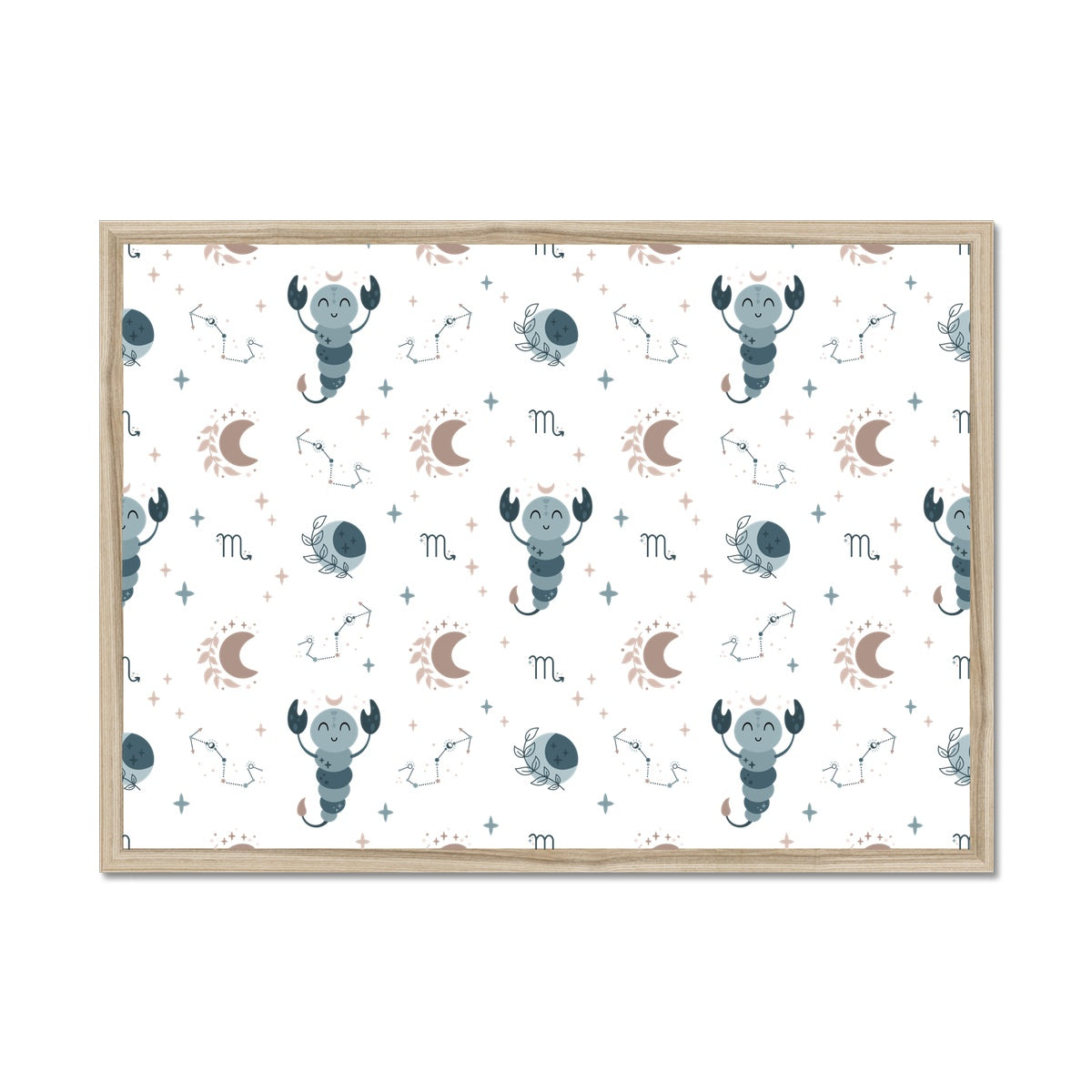 Scorpio Pattern Framed Print