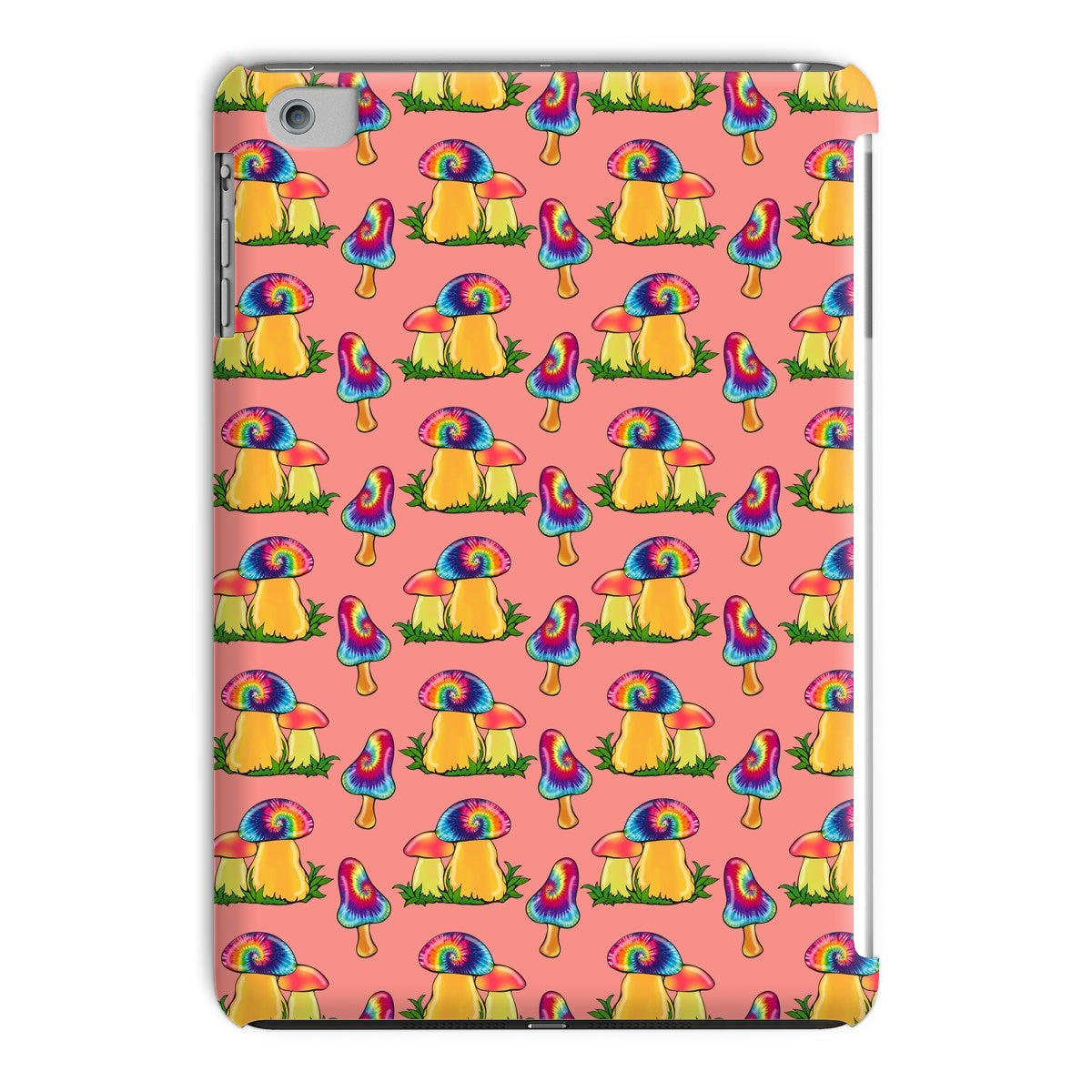 Retro Mushroom Pattern - Pink Tablet Cases