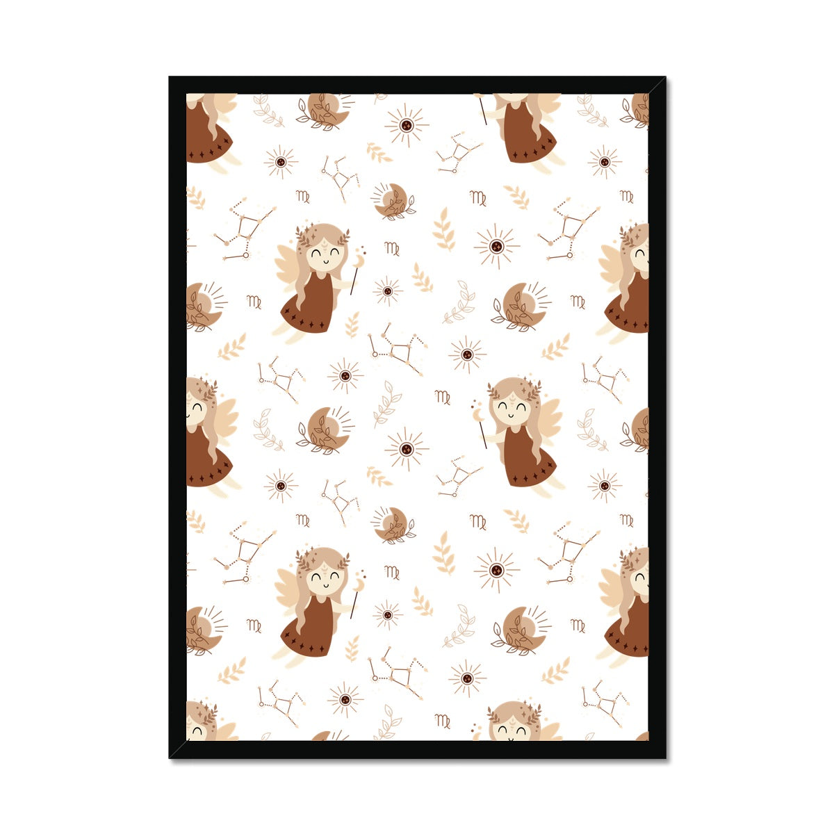 Virgo Pattern Framed Print