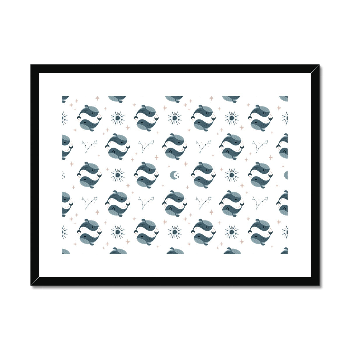 Pisces Pattern Framed & Mounted Print