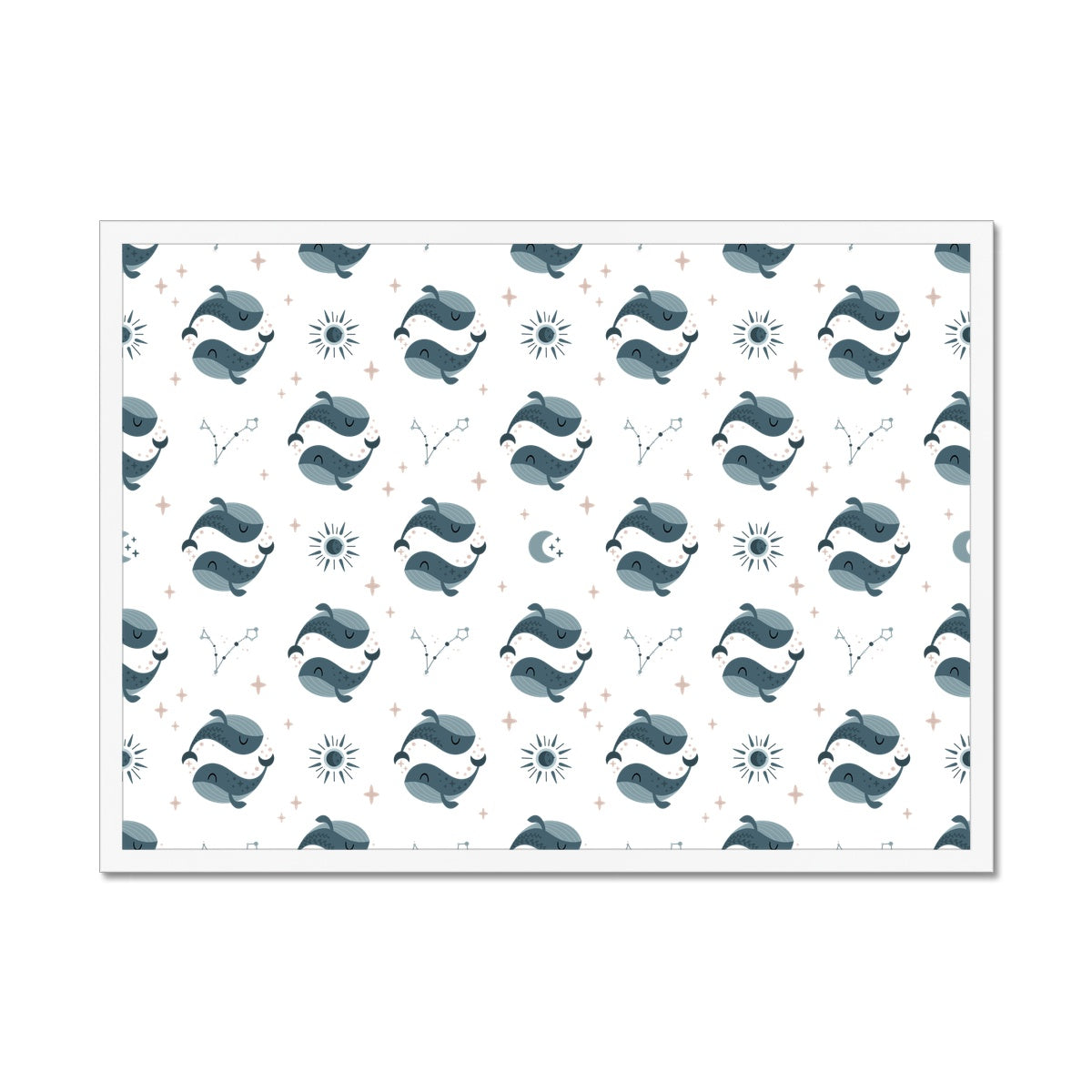 Pisces Pattern Framed Print