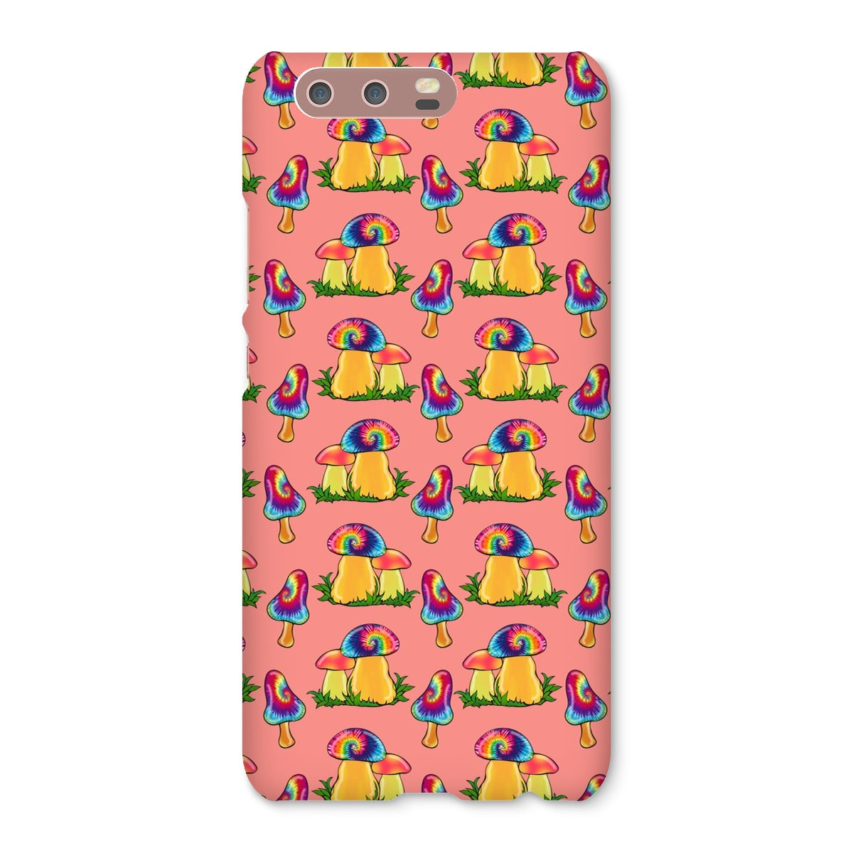 Retro Mushroom Pattern - Pink Snap Phone Case