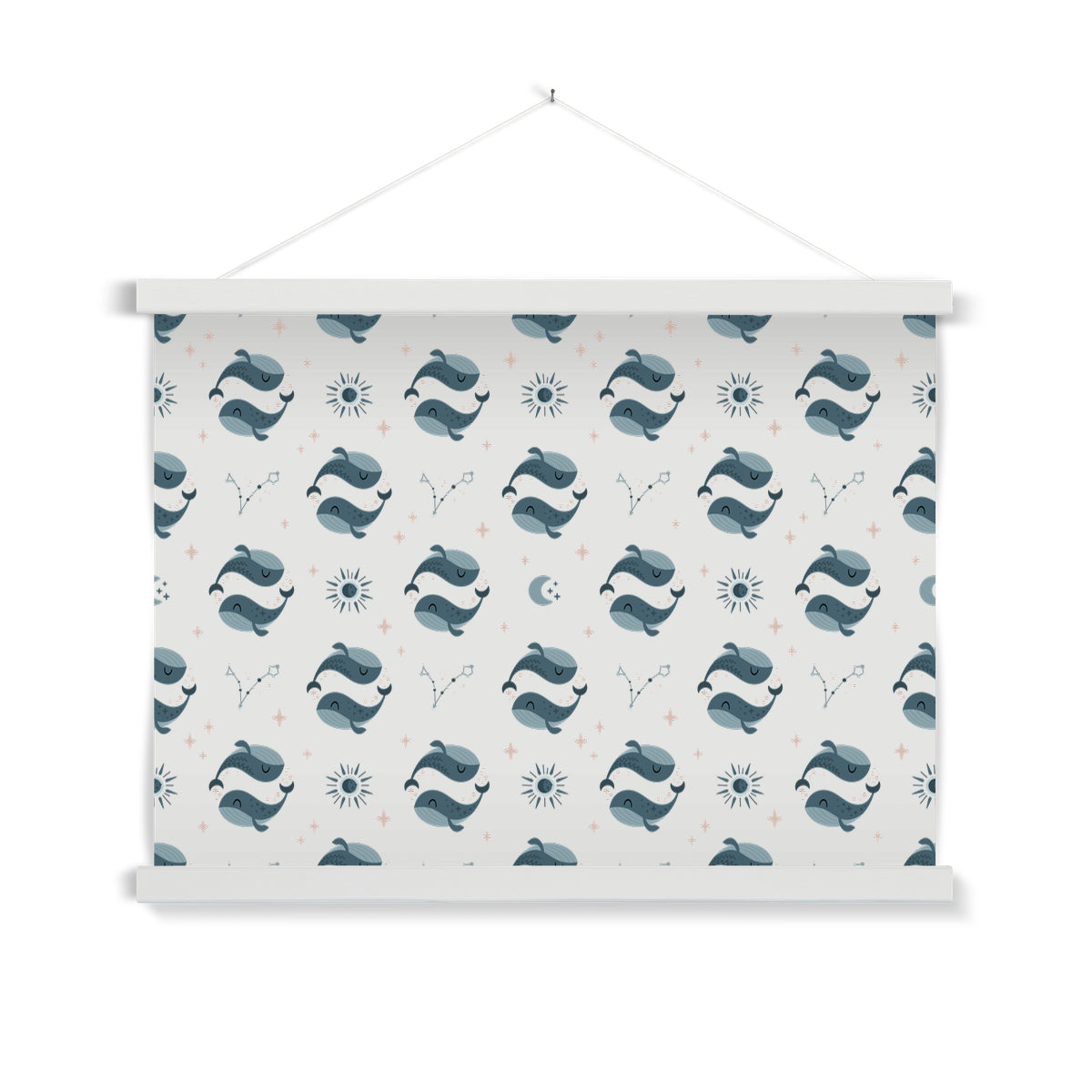 Pisces Pattern Fine Art Print with Hanger