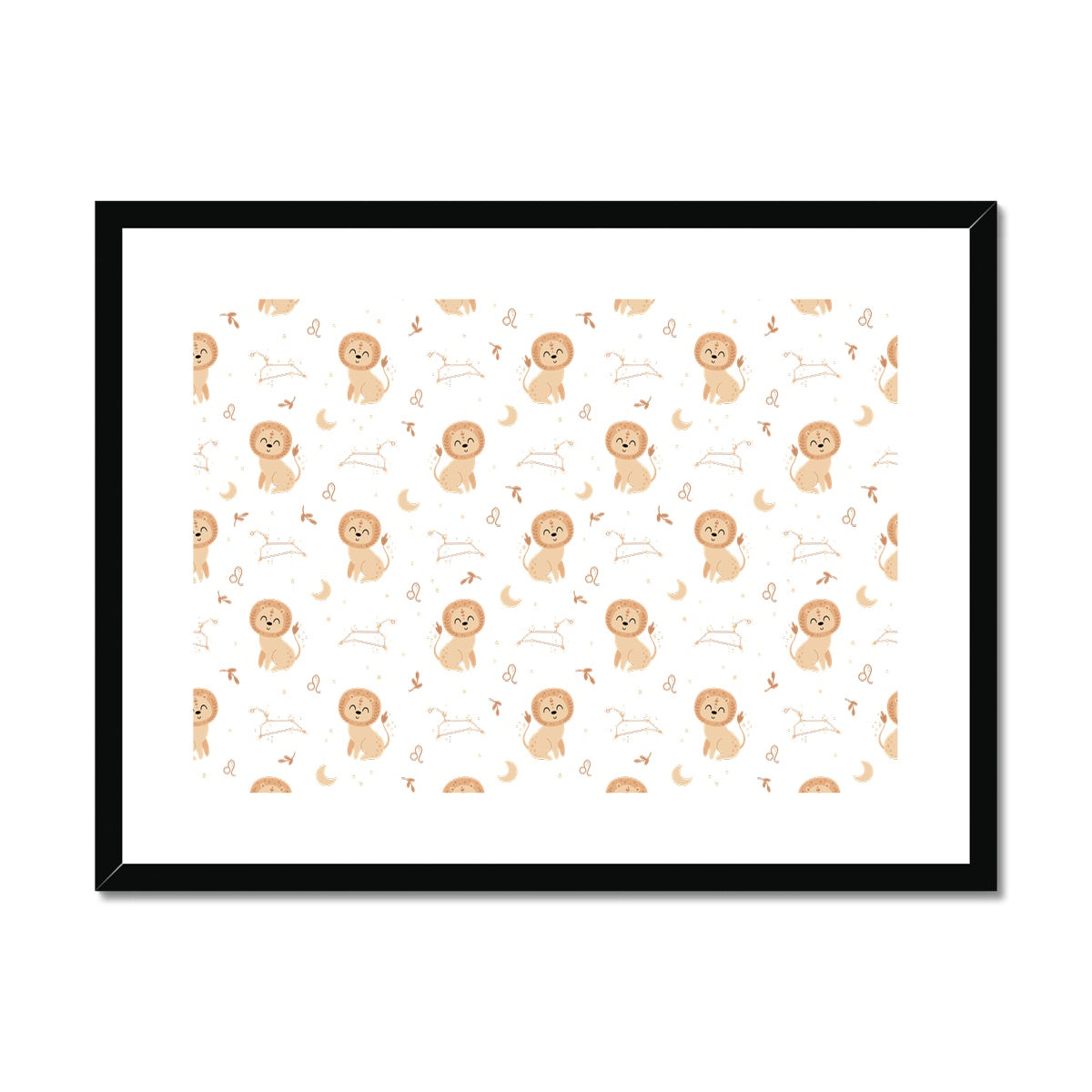 Leo Pattern Framed & Mounted Print