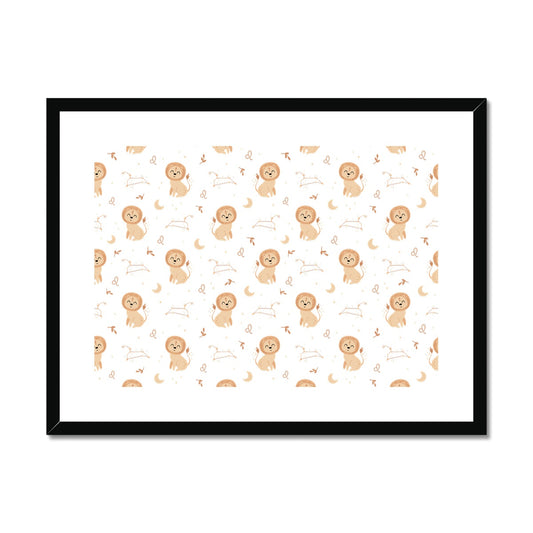 Leo Pattern Framed & Mounted Print