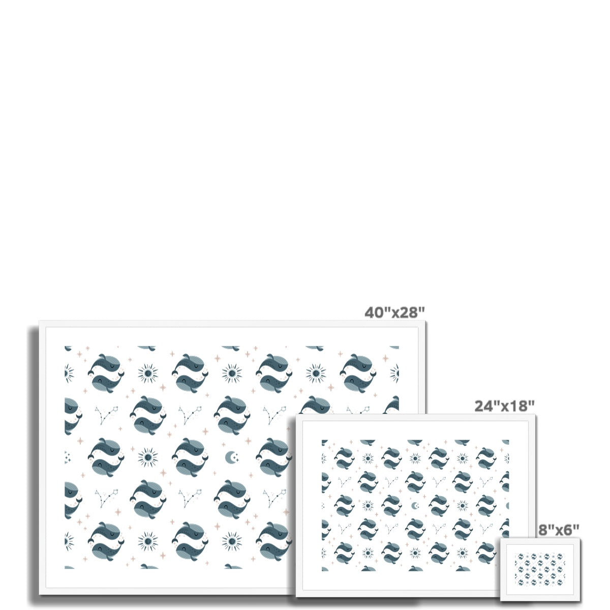 Pisces Pattern Framed & Mounted Print