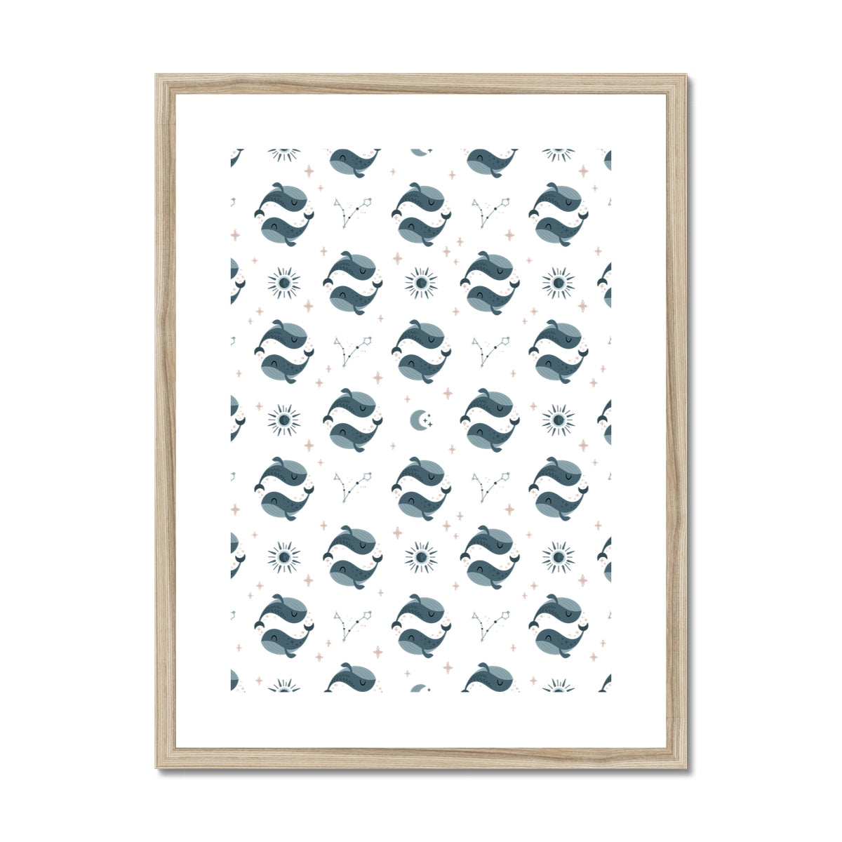 Pisces Pattern Framed & Mounted Print