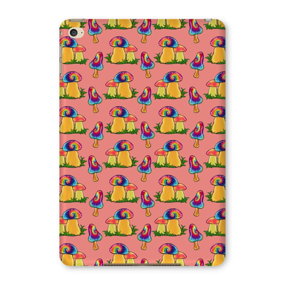 Retro Mushroom Pattern - Pink Tablet Cases