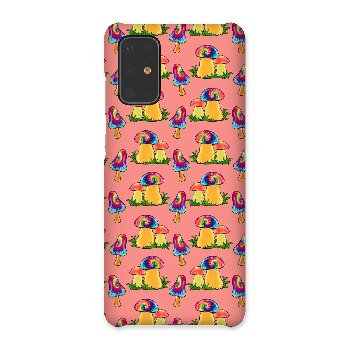 Retro Mushroom Pattern - Pink Snap Phone Case