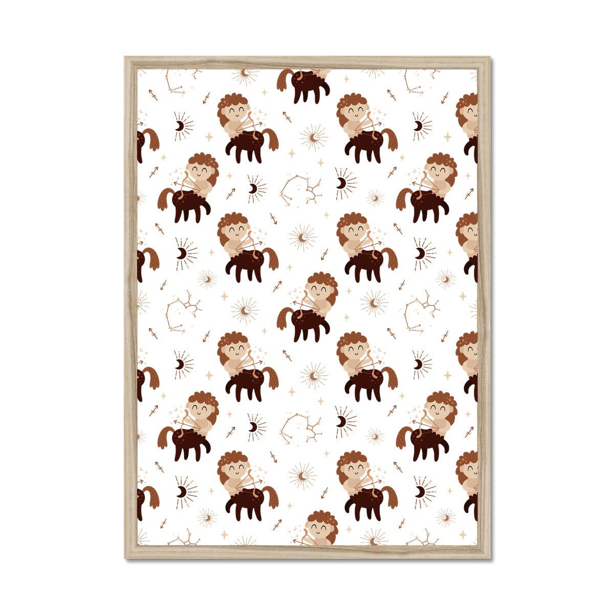 Sagittarius Pattern Framed Print